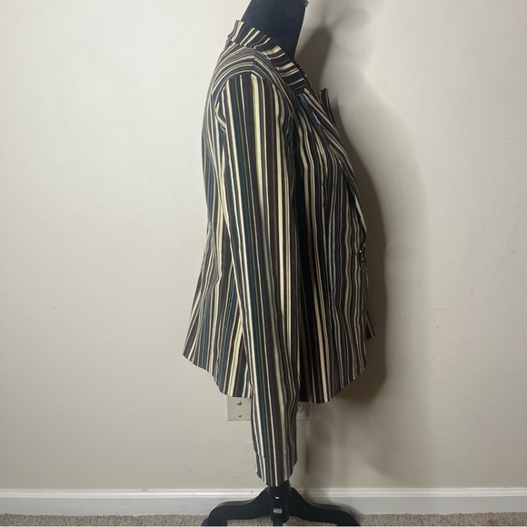 Neiman Marcus Exclusive Women’s Brown Striped Corduroy Blazer‎ Sz 14 - Picture 3 of 9